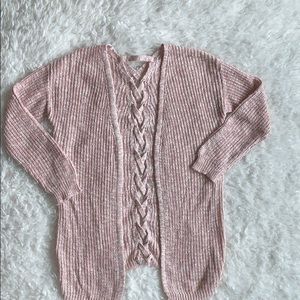 Nordstrom Freshman cardi with crisscross details